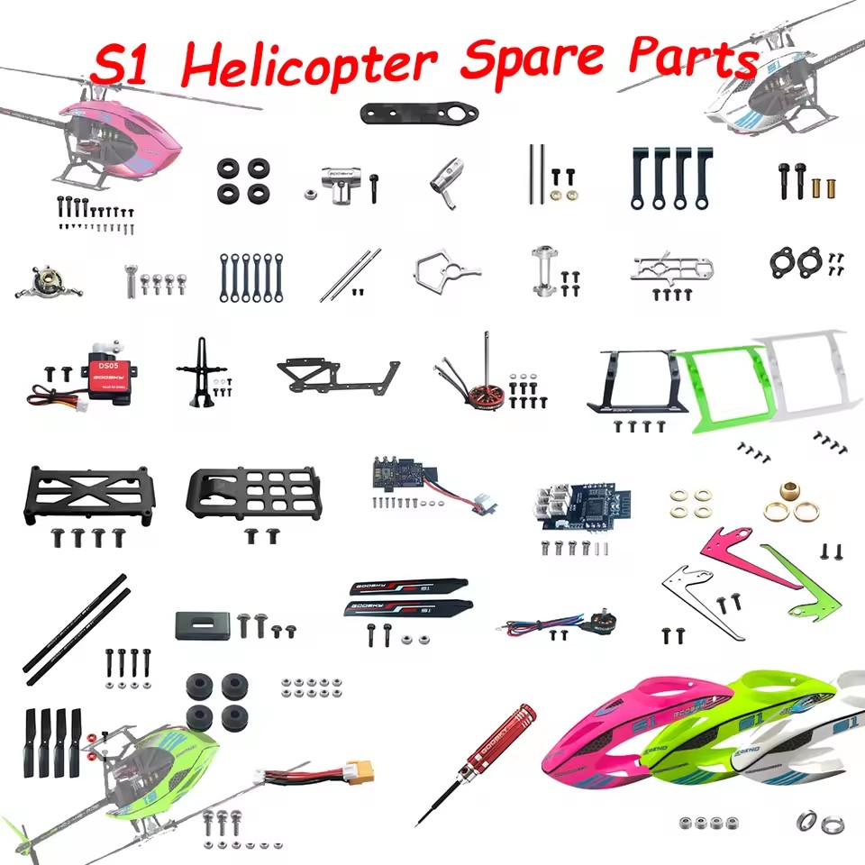 Rc Helicopter Bag - Goosky S1 リモートコントロールヘリコプターアクセサリー完全なメインローターテールキャップ垂直翼テールチューブグループネジグループ