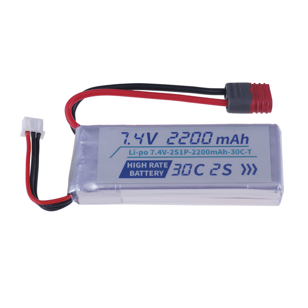 Tプラグ高レート30C 2200mah 7.4Vリポバッテリ - Rc Helicopter Parts のレビューと価格
