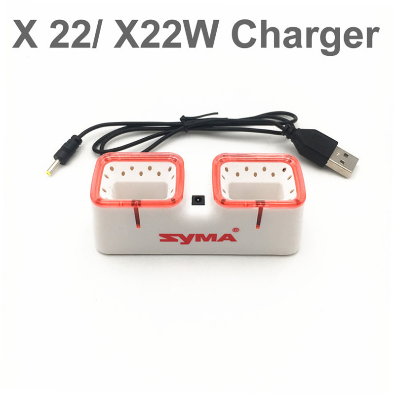 Syma X22 X22W ドローンバッテリー用デュアルUS - Rc Helicopter Charger のレビューと価格